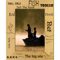 Fishing Words Laser Engraved Wood Picture Frame...