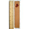 Vintage: leather bookmark with embossed butterfly