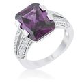 Rema 8.6ct Amethyst CZ Rhodium Emerald Classic ...