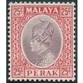 Perak 1936 25c dull purple & scarlet SG96 unused