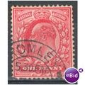 GB stamps 1902-10 KEV11 - 1d SG219 Bromley 9
