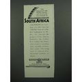 1930 Union Castle Line Cruise Ad - South Africa
