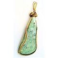 Mariposite Brass Wire Wrap Gemstone Pendant 52