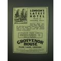 1930 Grosvenor House Ad - London's latest hotel