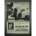 1960 Chrysler Car Ad - Certified Car Care