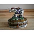 Vintage Decorative Enamelled Elephant Trinket Box