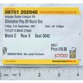 2007 ticket Bradford Bulls Elimination Play Off...