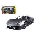 Porsche 918 Spyder Gray Metallic 1/24 Diecast M...