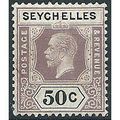 Seychelles 1921 SG117 50c Dull Purple & Blue Mo...