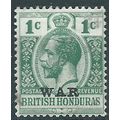 British Honduras 1917 SG116 1c Blue-Green WAR M...