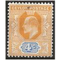 Ceylon 1904 SG279 4c Orange & Ultramarine Mount...