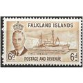 Falkland Islands 1952 SG178 6d Bistre-Brown Fin...