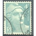 France Stamps 1947 - 4f bluish green "Marianne"...