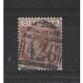 Gibraltar.SG27 40c Orange-Brown.Fine Used.Mar24