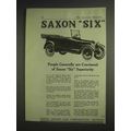 1917 Saxon Six Car Ad - Convinced of Superiority