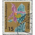 GERMANY, FLOWER, Cypripedioide, brown 1963, 15p...