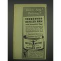 1947 Underwood Deviled Ham Ad - Quick easy! Delicious! Underwood Deviled Ham