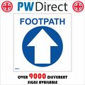 WM043 FOOTPATH UP ARROW SIGN CIRCLE BLUE WHITE ...