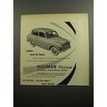 1951 Hillman Minx Car Ad - Ladies love its lines