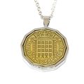70th Solid Threepence Pendant 1955 Lucky threep...