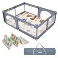 Baby Playpen with Mat, Large Baby Play Yard for...