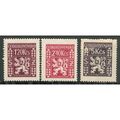Czech stamps 1947 - SGO493 + O494 + O496 - Offi...