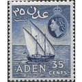 Aden QEII 1953 35c Deep Ultramarine Mounted Min...