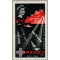 Malta QEII 1958 George Cross 3d Sea Raid Mounte...