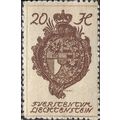 LIECHTENSTEIN, Landammanner Coat of arms, brown 1920, 20heller, #2