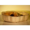 "Beige Ceramic Bonsai Pot - Oval with Scalloped...
