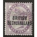 Bechuanaland 1891 SG33 1d Lilac Mounted Mint . .