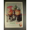 1962 Coke Coca-Cola Ad, Ice Cream Floats - NICE!!