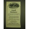 1924 Lasell Seminary Ad - Horses