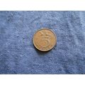 1963 NETHERLANDS 5 CENTS COIN.