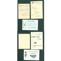 Denmark. 1966. 3 Different Taxi/Cab Receipt Cop...