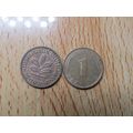 1976f 1 Pfennig Germany Coin