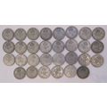 30 x CIRCULATED PRE-1947 GEORGE VI TWO SHILLING...