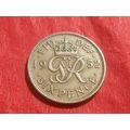 1952 George VI sixpence - scarce.