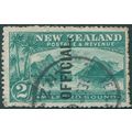 New Zealand 1907 2s blue-green Official SGO66 used