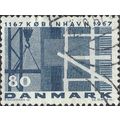 DENMARK, Copenhagen 800 years, blue 1967, 80ore, #4