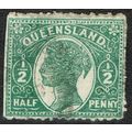 Queensland 1895 ½d Green SG208 GU