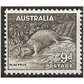 Australia 1943 SG191 9d Chocolate Perf 14x15 Un...