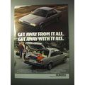 1986 Subaru 3 Door Car Ad - Get Away From It All