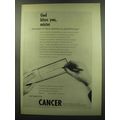 1949 American Cancer Society Ad - God bless you, mister