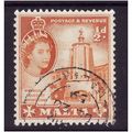 MALTA 1956 1/2d ORANGE SG 267 FINE USED#2