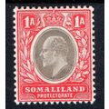 Somaliland 1905 Sg46 1a grey-black & red not ch...