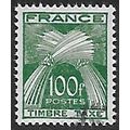 Po Mi 92: 100 Fr. green Postage Due Stamp: Whea...