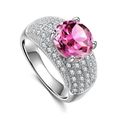 Lujoso anillo de compromiso con zirconia cúbica...