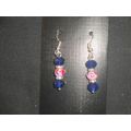 Special dark blue crystal glass over blended pi...