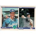 Two 1984 Fleer Steve Sax baseball cards #112, #633